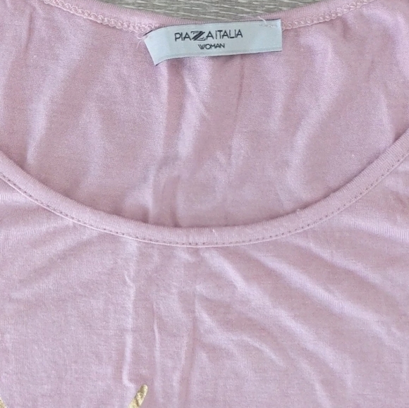 PLAZA Italia Pink Tank Top with Tulle Size Small - Picture 3 of 6